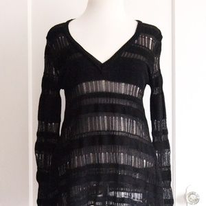 NWT Sheer Black Sweater